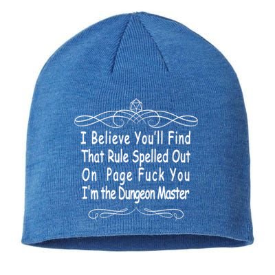 I Believe You'll That Rule Dungeon Master Sustainable Beanie