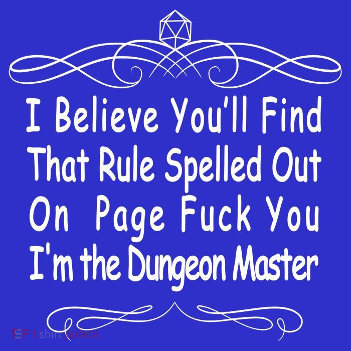 I Believe You'll That Rule Dungeon Master Tank Top
