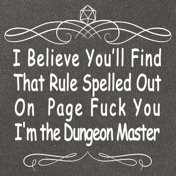 I Believe You'll That Rule Dungeon Master Cotton Canvas Backpack