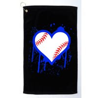 I Bleed Blue Baseball Heart Golf Towel