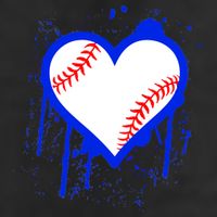 I Bleed Blue Baseball Heart Golf Towel