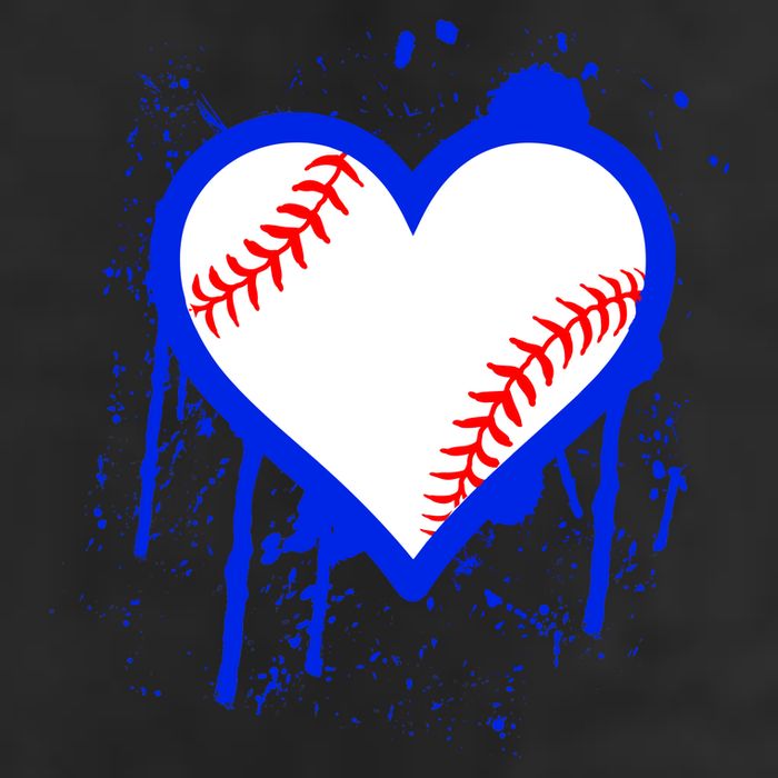 I Bleed Blue Baseball Heart Golf Towel