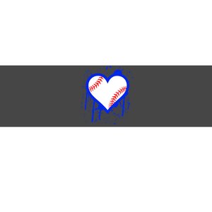 I Bleed Blue Baseball Heart Bumper Sticker