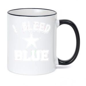 I Bleed Blue Dallas, Texas Fan Pride 11oz Black Color Changing Mug