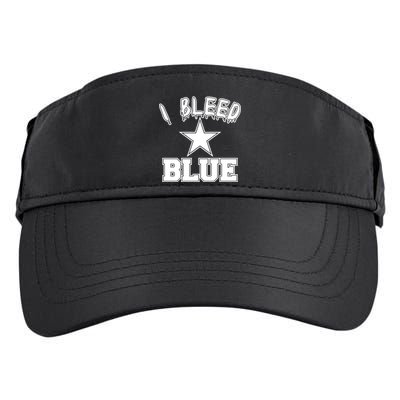 I Bleed Blue Dallas, Texas Fan Pride Adult Drive Performance Visor