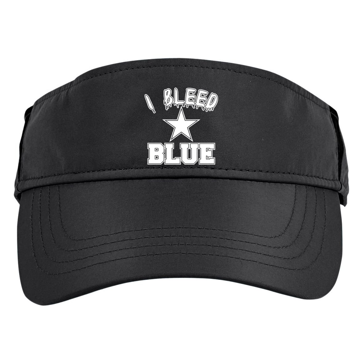 I Bleed Blue Dallas, Texas Fan Pride Adult Drive Performance Visor