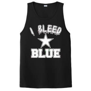 I Bleed Blue Dallas, Texas Fan Pride PosiCharge Competitor Tank