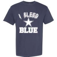 I Bleed Blue Dallas, Texas Fan Pride Garment-Dyed Heavyweight T-Shirt