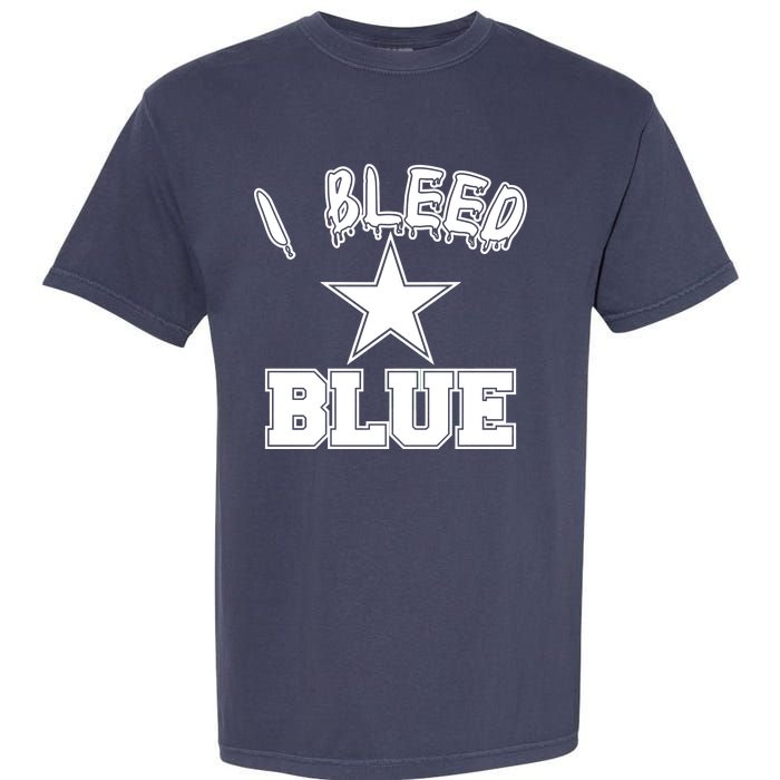 I Bleed Blue Dallas, Texas Fan Pride Garment-Dyed Heavyweight T-Shirt