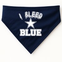 I Bleed Blue Dallas, Texas Fan Pride USA-Made Doggie Bandana
