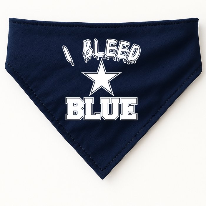 I Bleed Blue Dallas, Texas Fan Pride USA-Made Doggie Bandana
