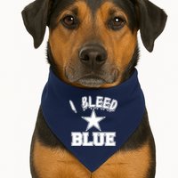 I Bleed Blue Dallas, Texas Fan Pride USA-Made Doggie Bandana
