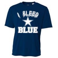 I Bleed Blue Dallas, Texas Fan Pride Cooling Performance Crew T-Shirt