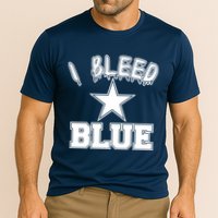 I Bleed Blue Dallas, Texas Fan Pride Cooling Performance Crew T-Shirt