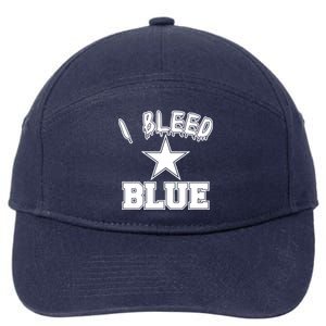 I Bleed Blue Dallas, Texas Fan Pride 7-Panel Snapback Hat