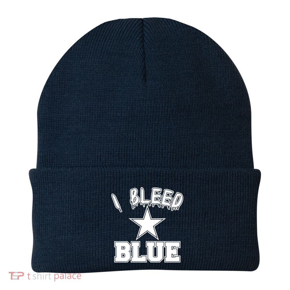 I Bleed Blue Dallas, Texas Fan Pride Beanie