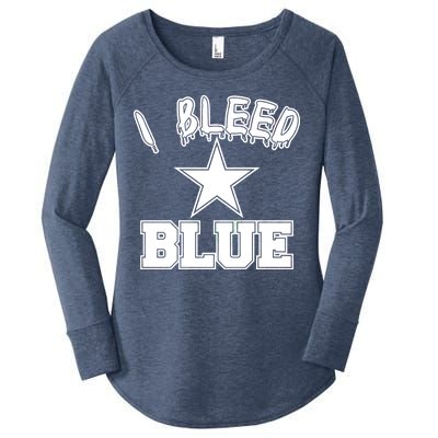 I Bleed Blue Dallas, Texas Fan Pride Women's Perfect Tri Tunic Long Sleeve Shirt