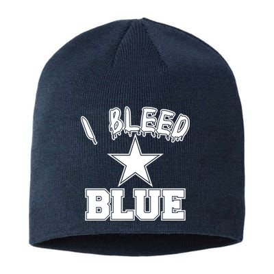 I Bleed Blue Dallas, Texas Fan Pride Sustainable Beanie