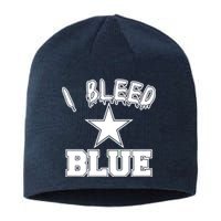 I Bleed Blue Dallas, Texas Fan Pride Sustainable Beanie