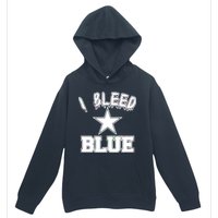 I Bleed Blue Dallas, Texas Fan Pride Urban Pullover Hoodie