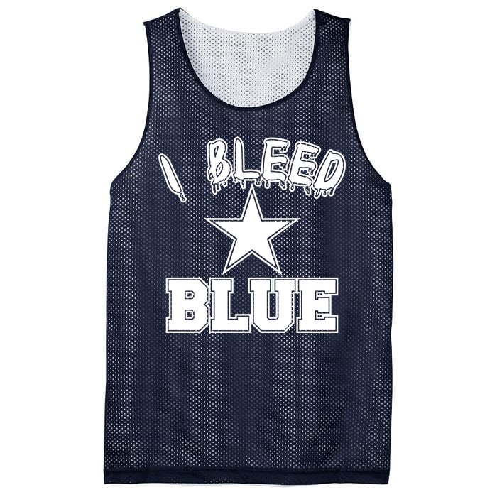 I Bleed Blue Dallas, Texas Fan Pride Mesh Reversible Basketball Jersey Tank