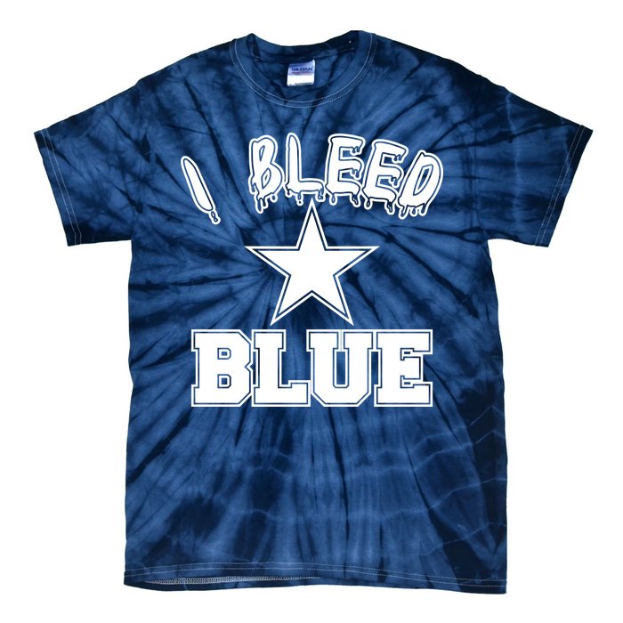 I Bleed Blue Dallas, Texas Fan Pride Tie-Dye T-Shirt