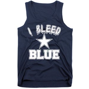 I Bleed Blue Dallas, Texas Fan Pride Tank Top