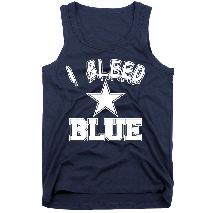 I Bleed Blue Dallas, Texas Fan Pride Tank Top