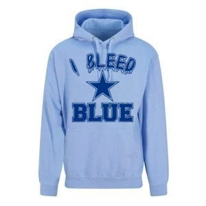 I Bleed Blue Dallas, Texas Fan Pride Unisex Surf Hoodie