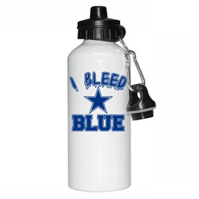 I Bleed Blue Dallas, Texas Fan Pride Aluminum Water Bottle 