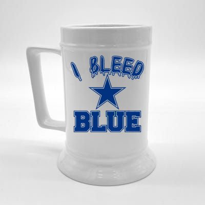 I Bleed Blue Dallas, Texas Fan Pride Beer Stein