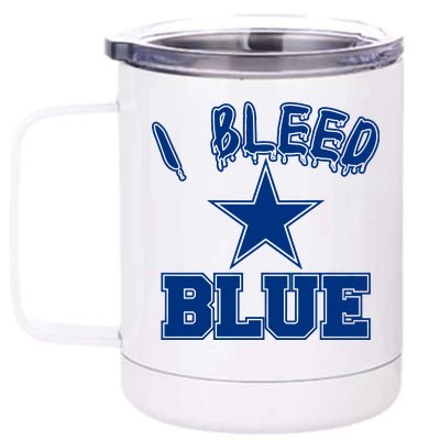 I Bleed Blue Dallas, Texas Fan Pride 12 oz Stainless Steel Tumbler Cup