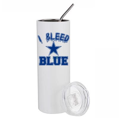 I Bleed Blue Dallas, Texas Fan Pride Stainless Steel Tumbler