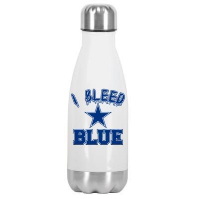 I Bleed Blue Dallas, Texas Fan Pride Stainless Steel Insulated Water Bottle