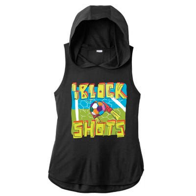 I Block Shots Ladies PosiCharge Tri-Blend Wicking Draft Hoodie Tank