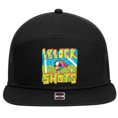 I Block Shots 7 Panel Mesh Trucker Snapback Hat