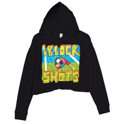 I Block Shots Crop Fleece Hoodie