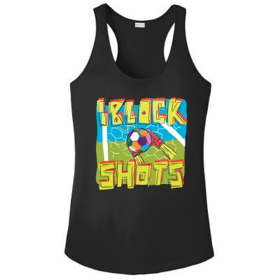 I Block Shots Ladies PosiCharge Competitor Racerback Tank