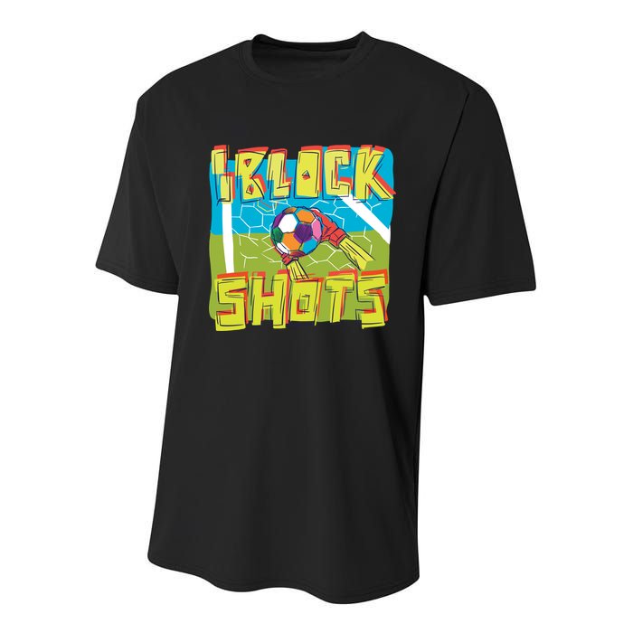 I Block Shots Youth Performance Sprint T-Shirt
