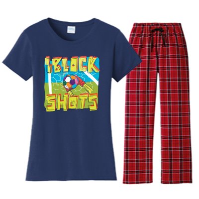 I Block Shots Women's Flannel Pajama Set