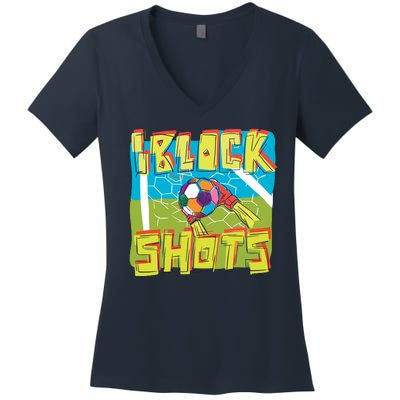 I Block Shots Women's V-Neck T-Shirt