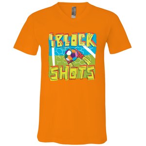 I Block Shots V-Neck T-Shirt