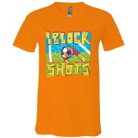 I Block Shots V-Neck T-Shirt