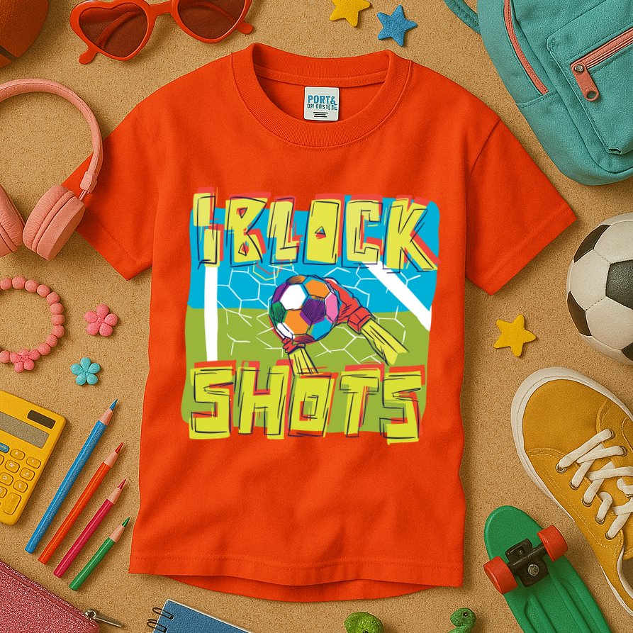 I Block Shots Kids T-Shirt