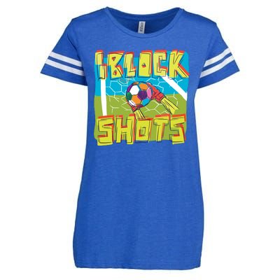 I Block Shots Enza Ladies Jersey Football T-Shirt