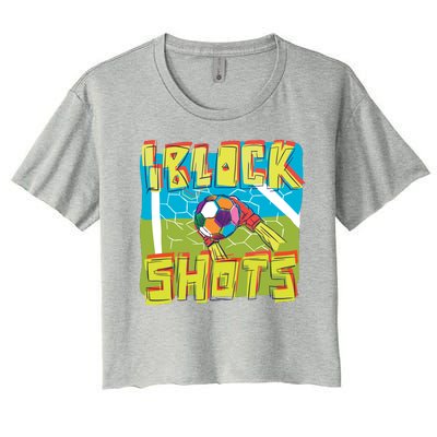 I Block Shots Women's Crop Top Tee