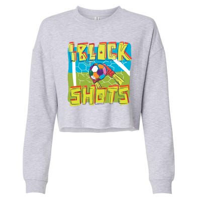 I Block Shots Cropped Pullover Crew