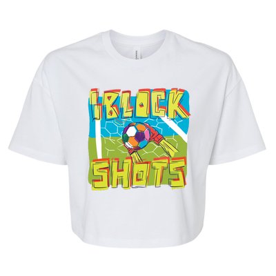 I Block Shots Bella+Canvas Jersey Crop Tee