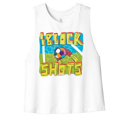 I Block Shots Women's Racerback Cropped Tank