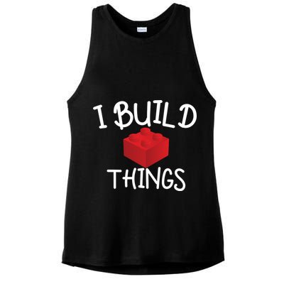 I Build Things Building Blocks Ladies PosiCharge Tri-Blend Wicking Tank